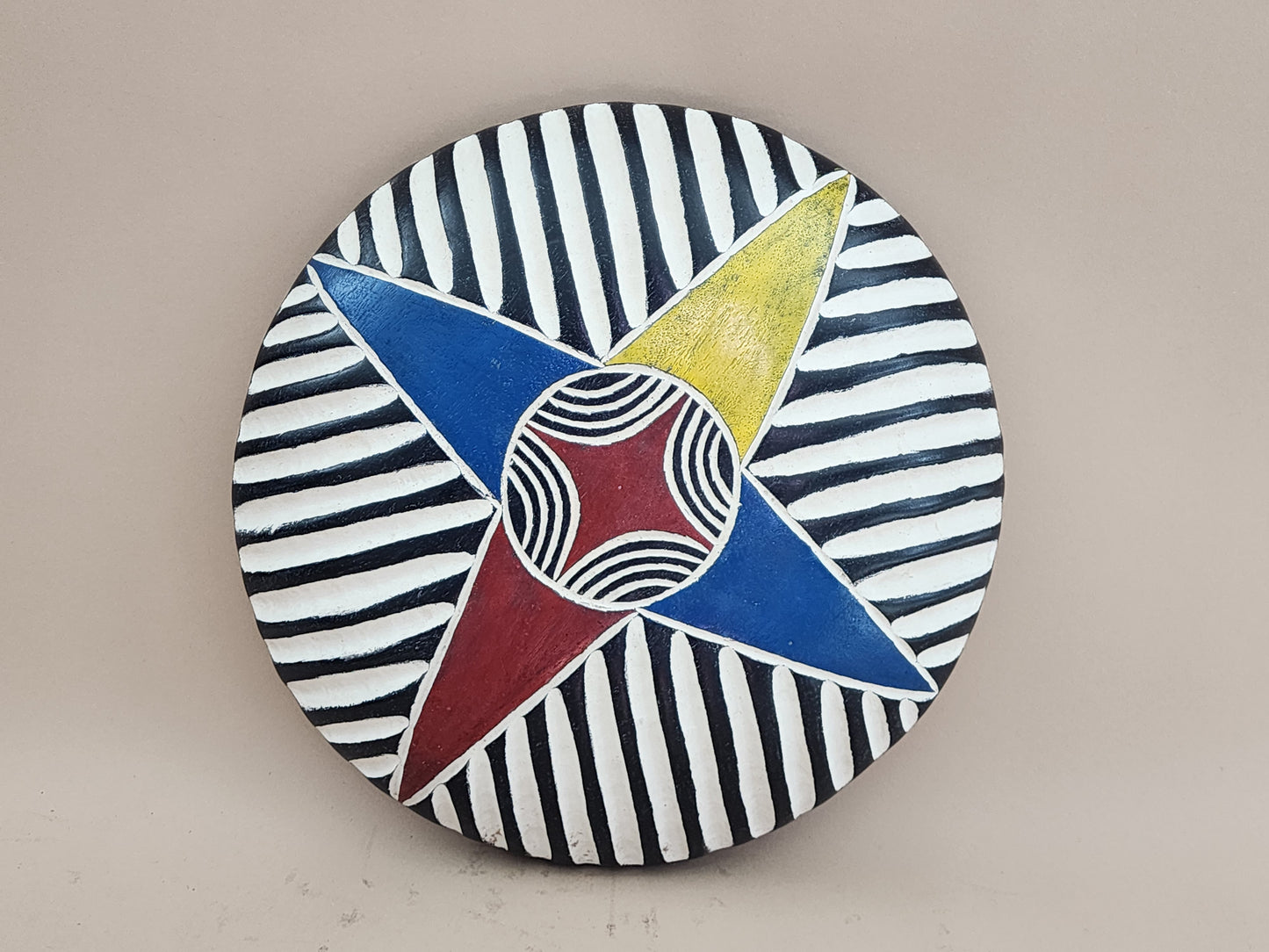 African carved wood Shield/wall decor Shield