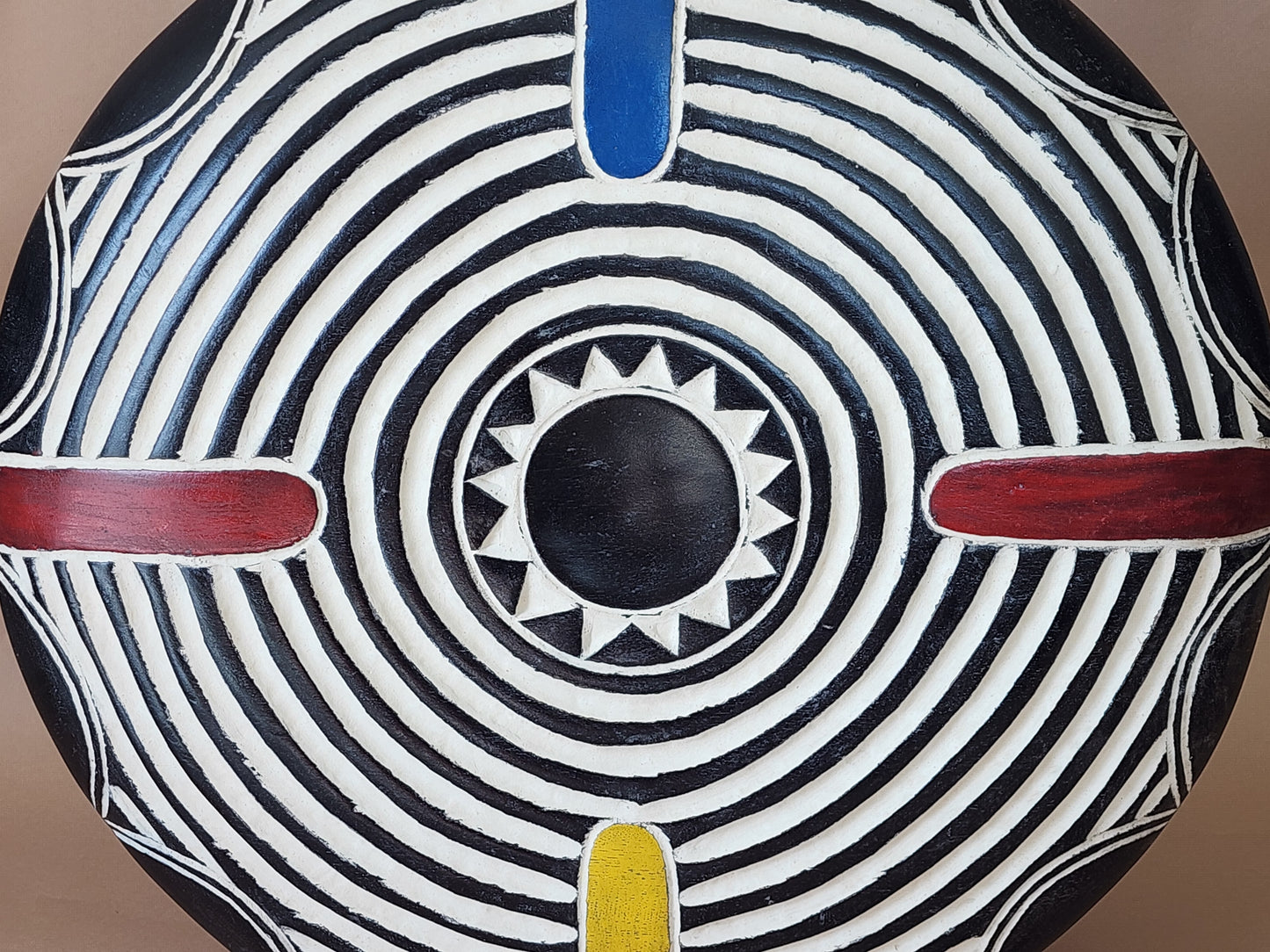 African Carved wood shield 21 inches/51 cm