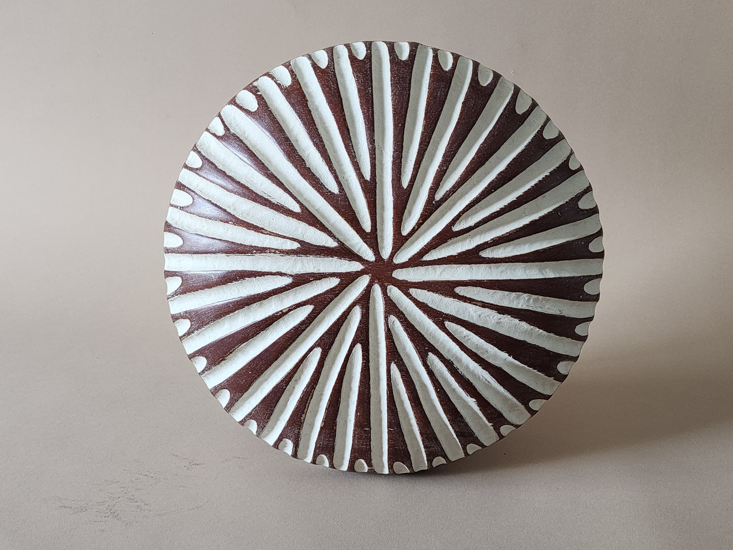 African Carved Wood Shield