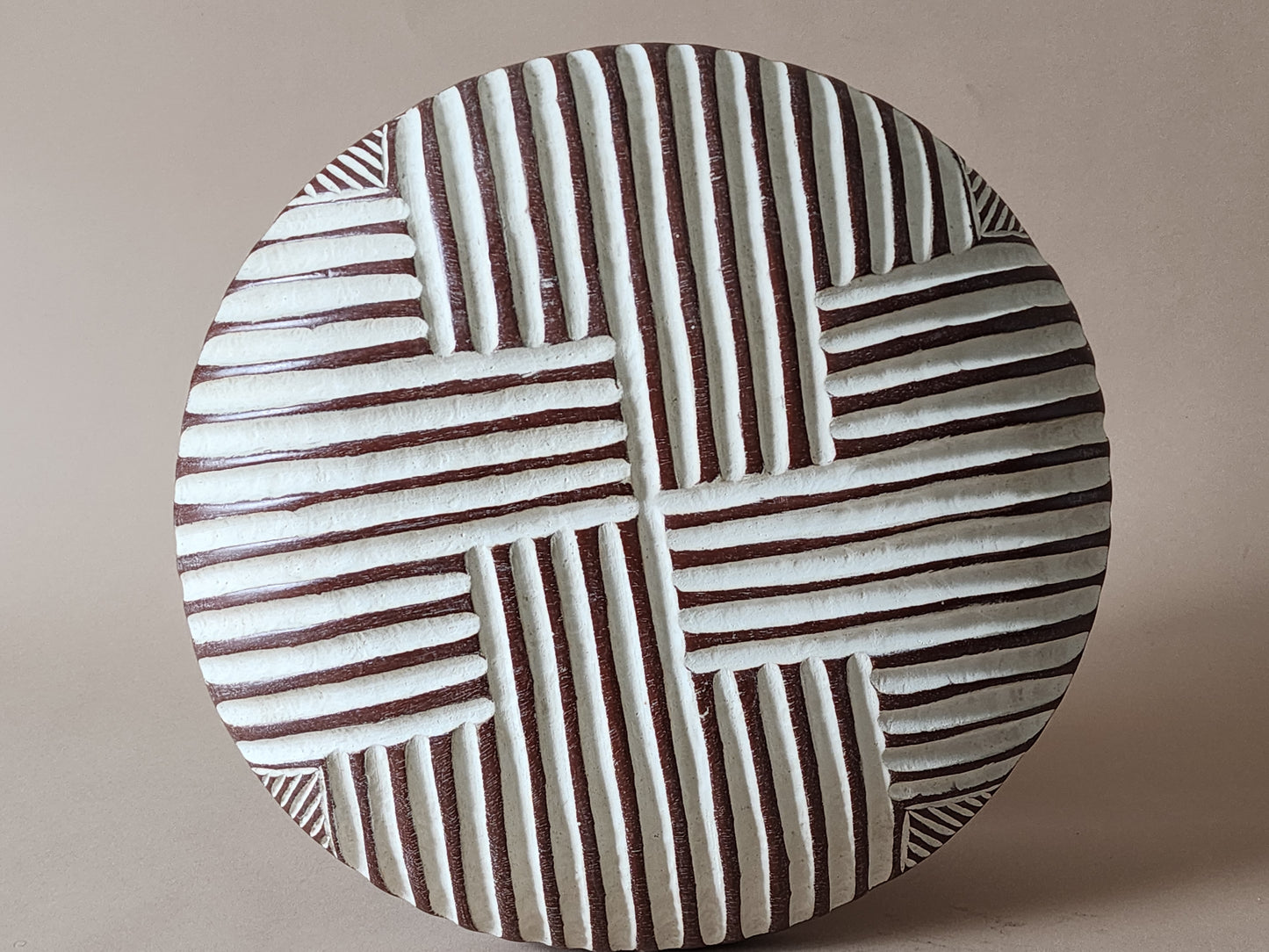 African Carved Wood Shield