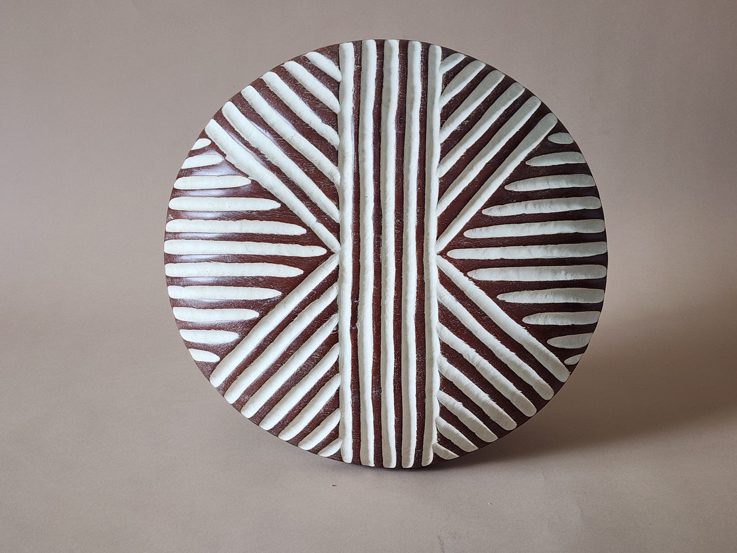 African Carved Wood Shield