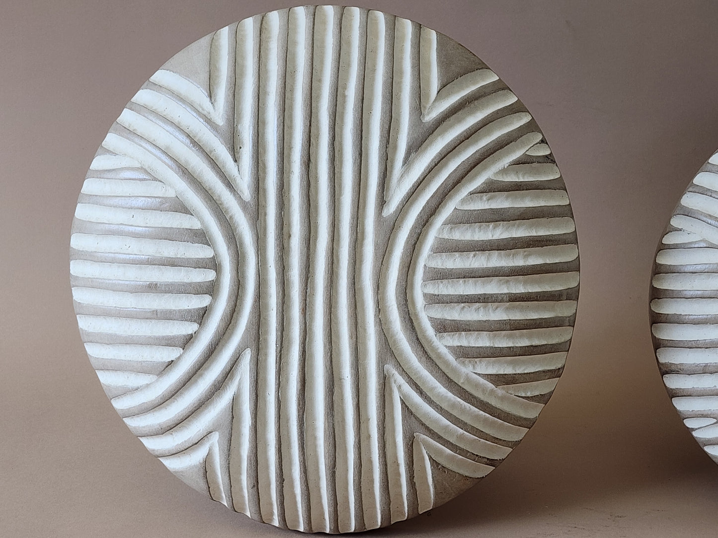 African Carved Wood Shield/Natural Wood Shield