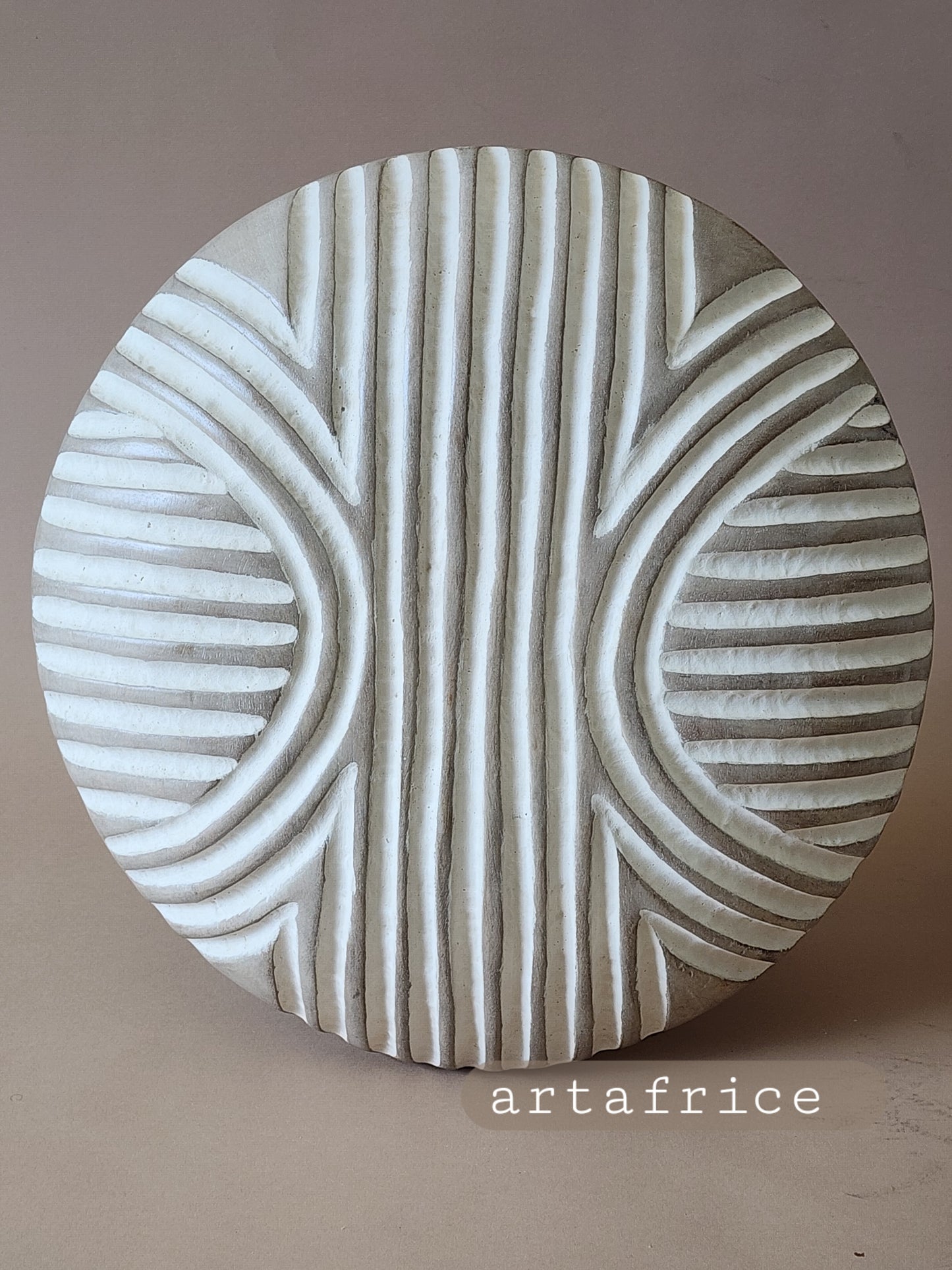 African Carved Wood Shield/Natural Wood Shield