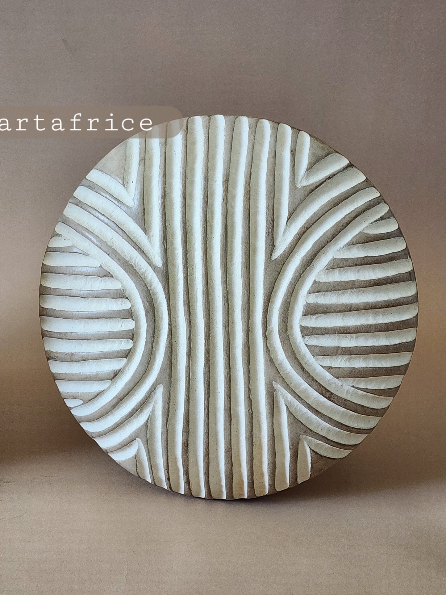 African Carved Wood Shield/Natural Wood Shield