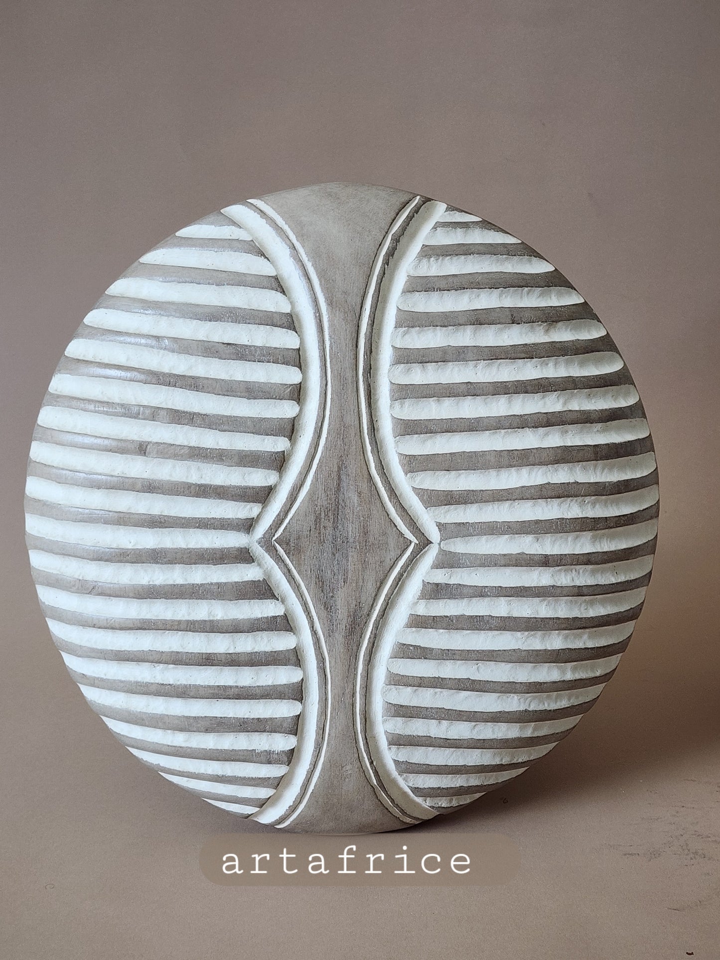 African Carved Wood Shield/Natural Wood Shield