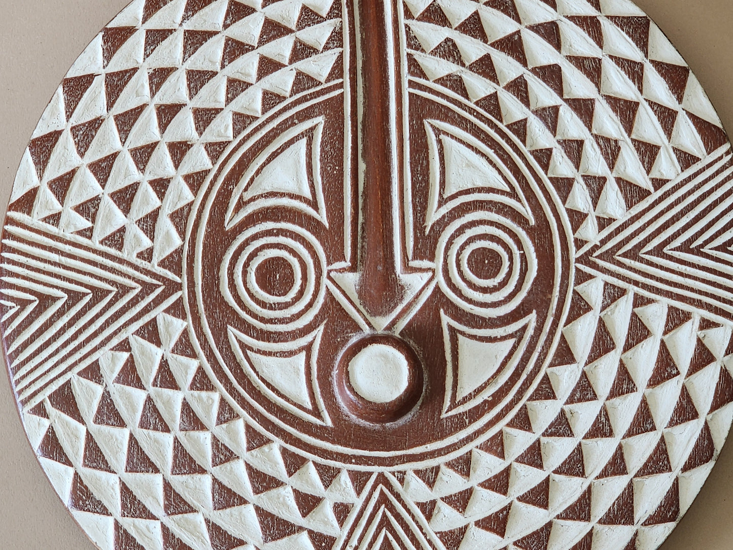 African boho sun mask/ African wood Mask 21 inches