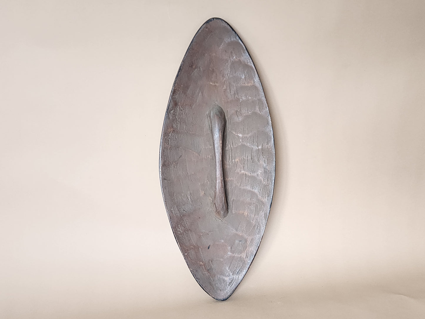 African Carved Wood Shield 27 inches