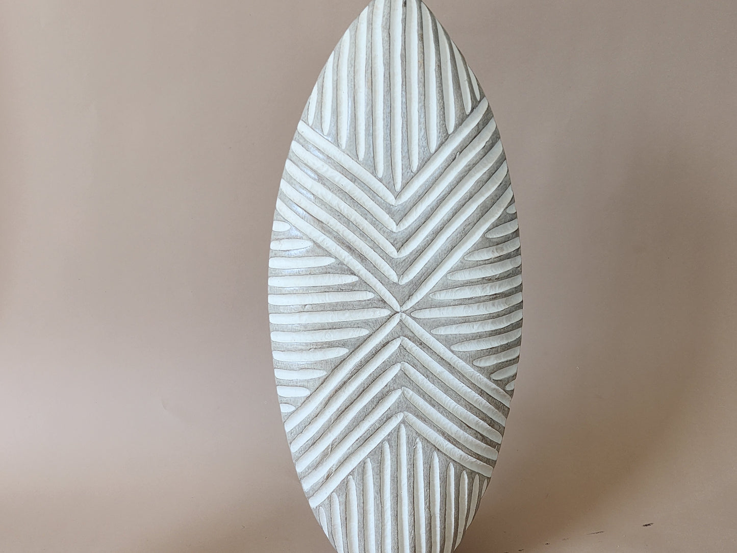 Natural Carved Wood Shield 27 inches