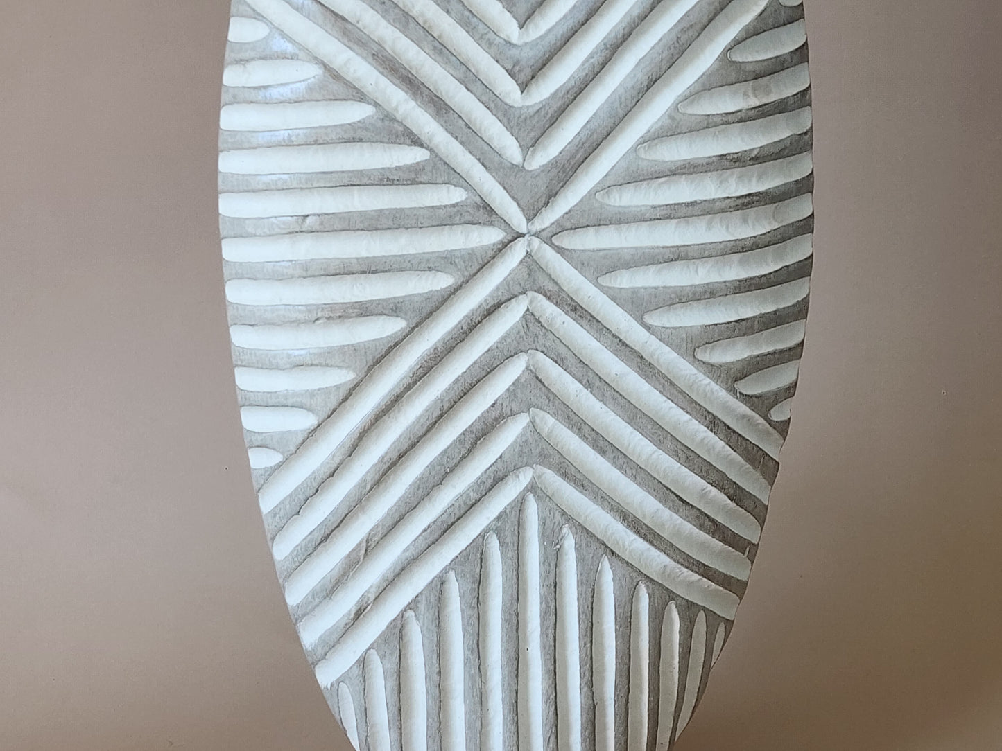 Natural Carved Wood Shield 27 inches