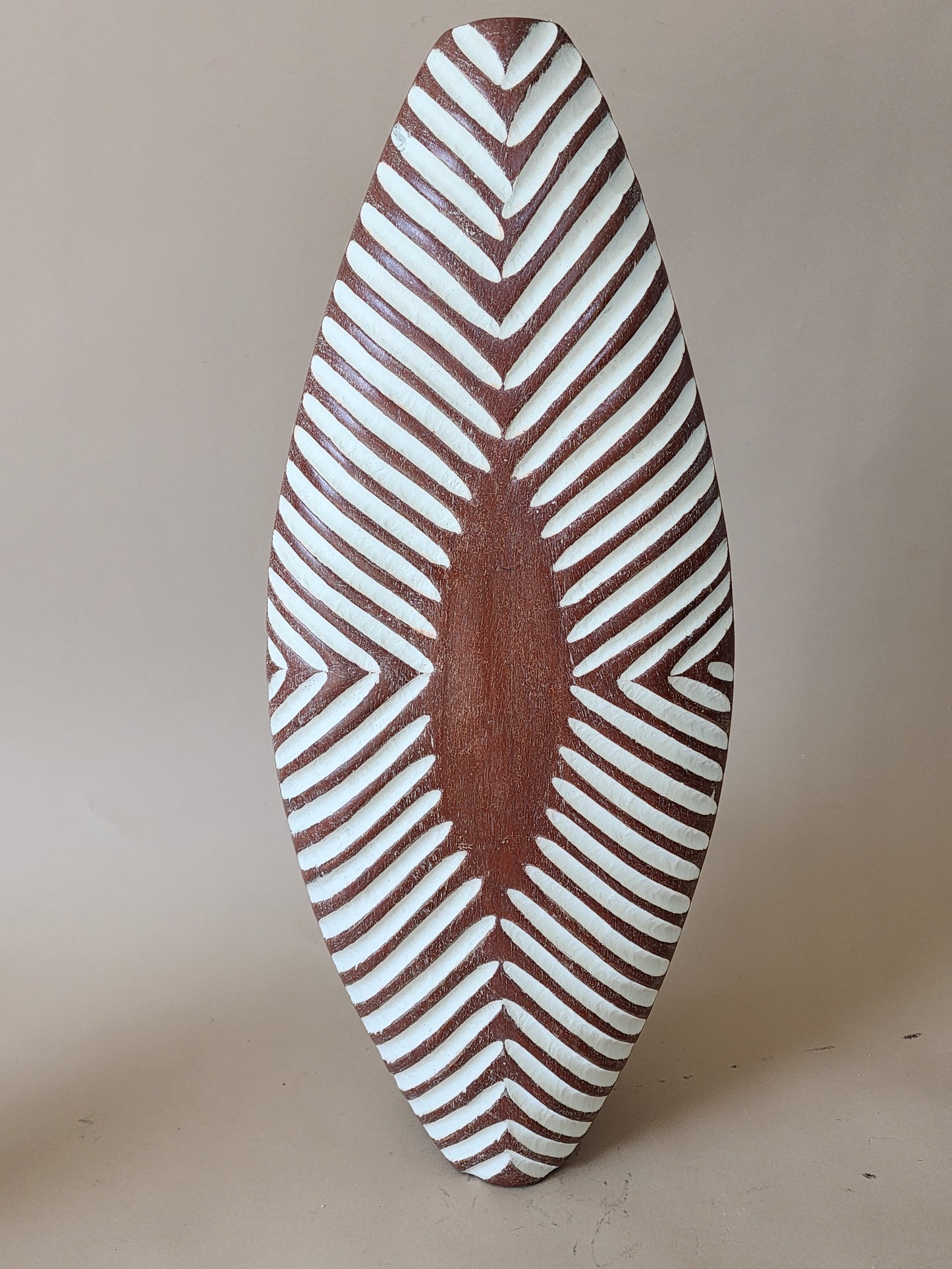 African Carved Wood Shield 27 inches/ 70cm