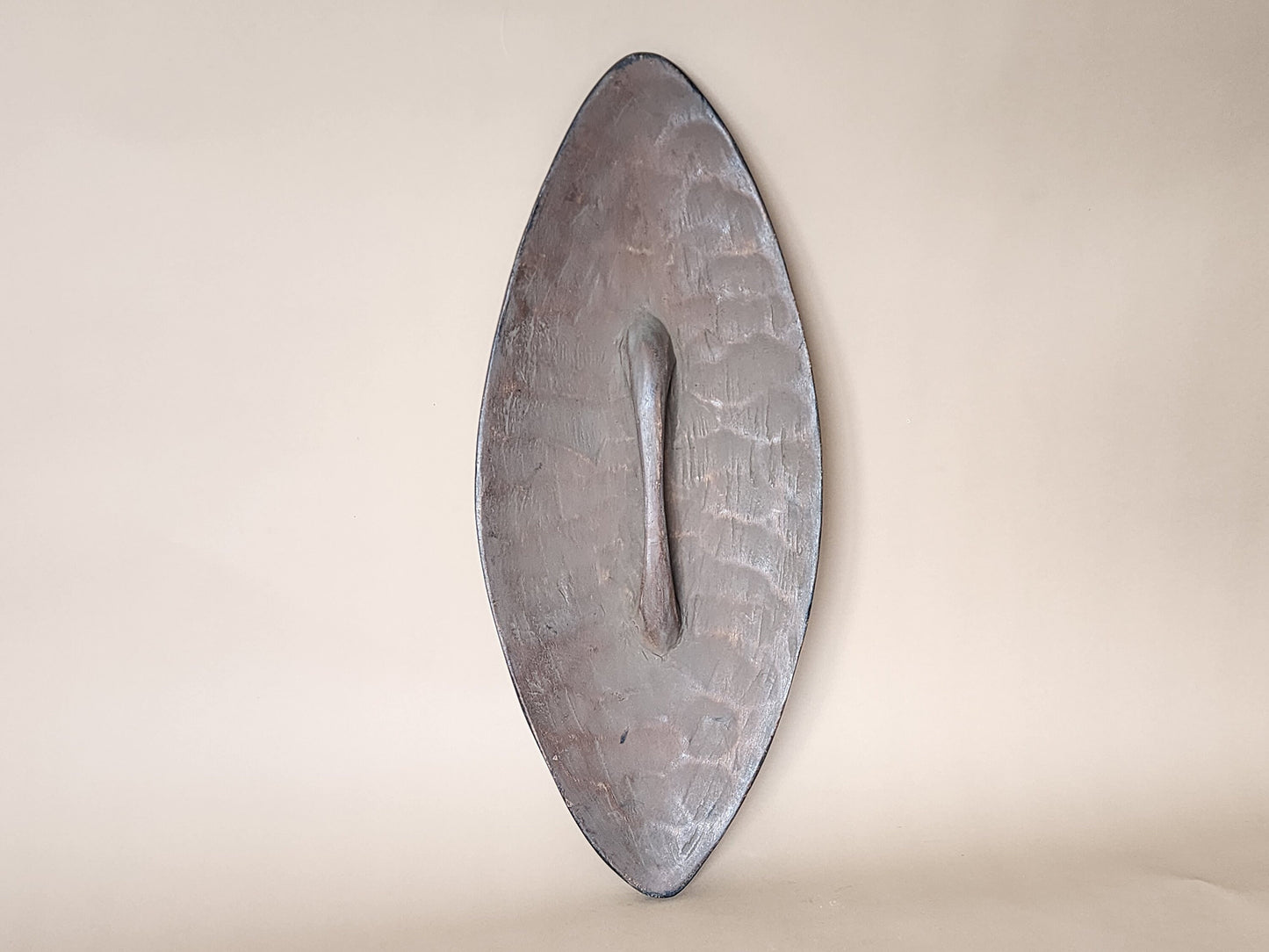 African Carved Wood Shield 27 inches/ 70cm