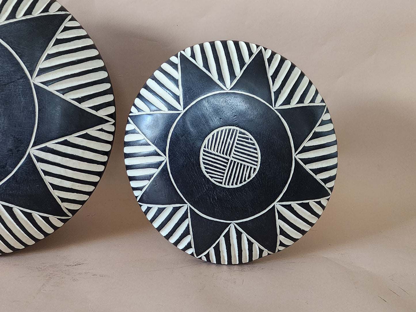 African Carved Wood Shield