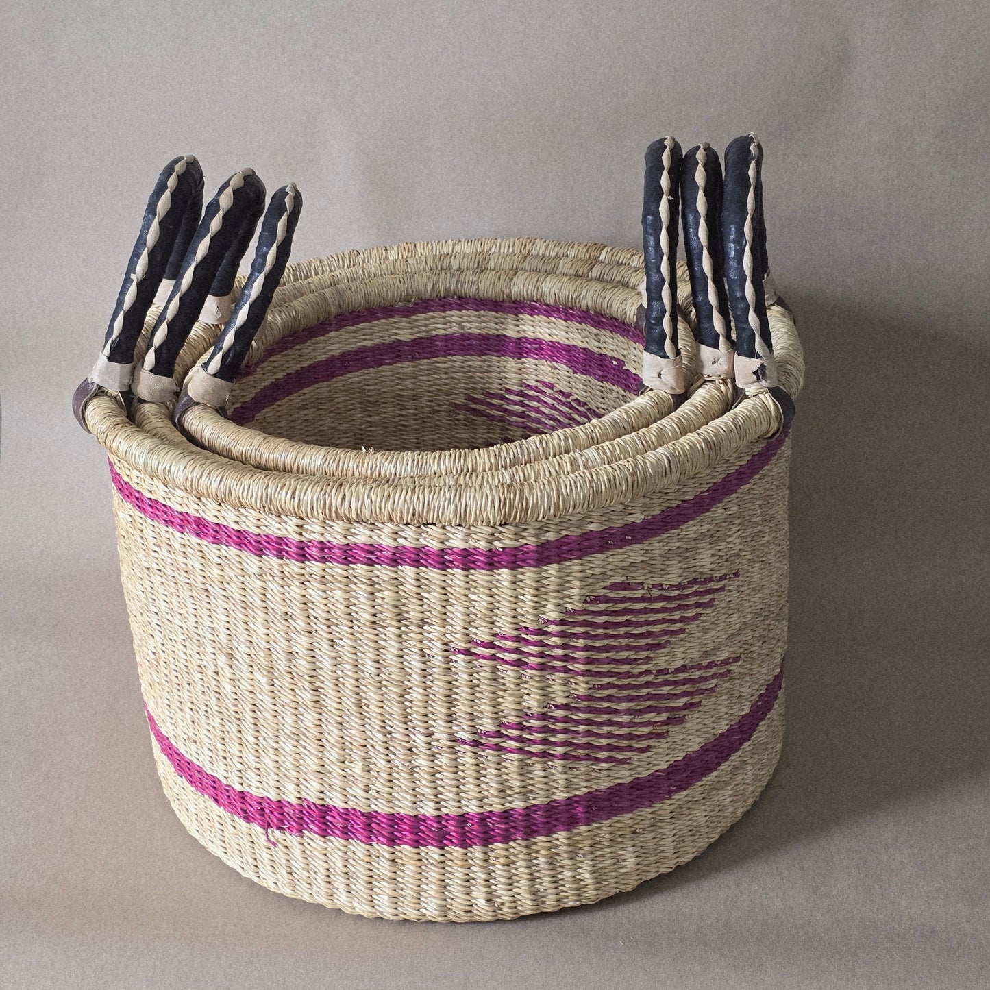 Handmade floor storage basket
