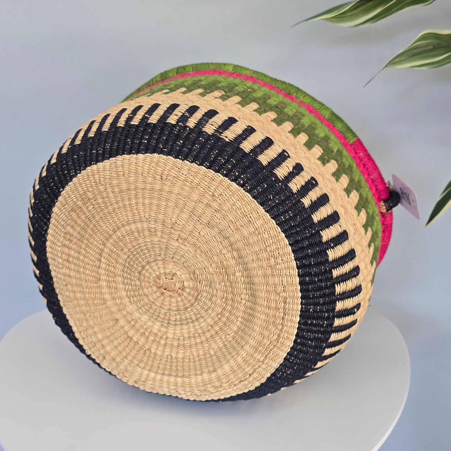 Piny: Large round Bolga Market basket