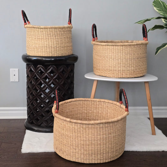 Handmade floor storage basket