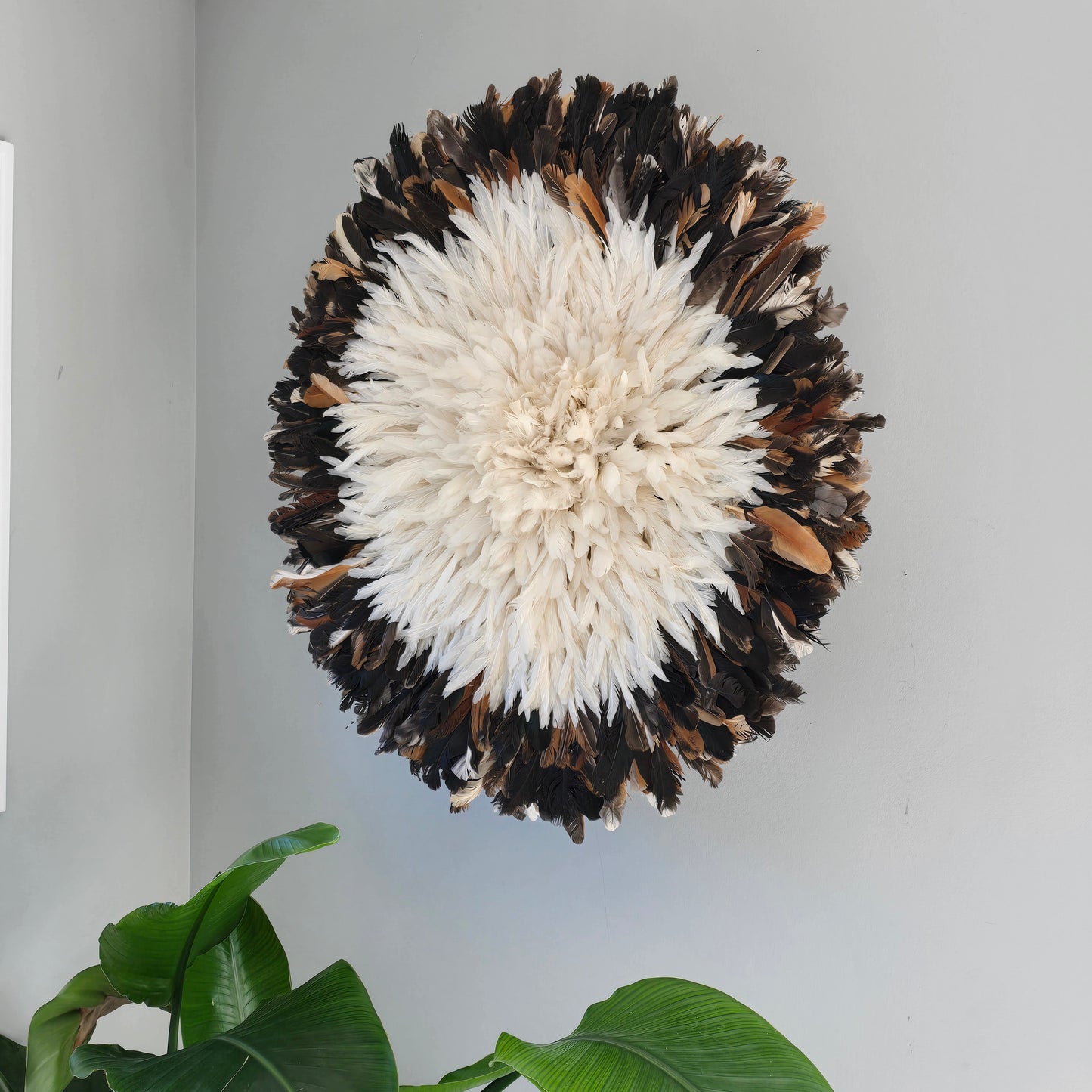 Authentic juju hat natural black &cream 31"