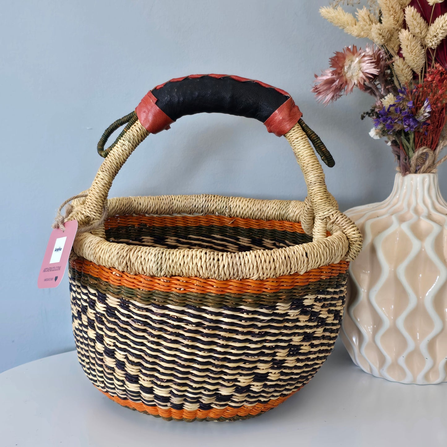 Small Bolga round basket