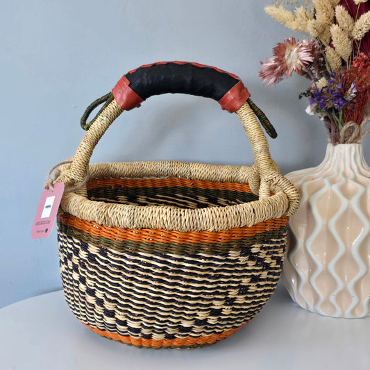 Small Bolga round basket