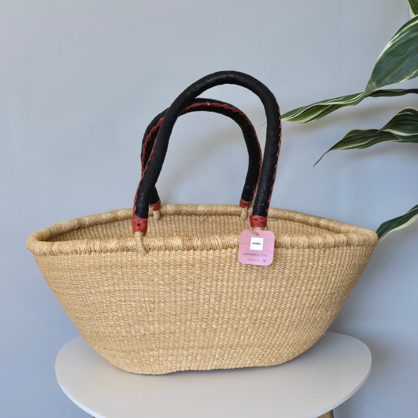 Ghana Bolga Oval shopping basket