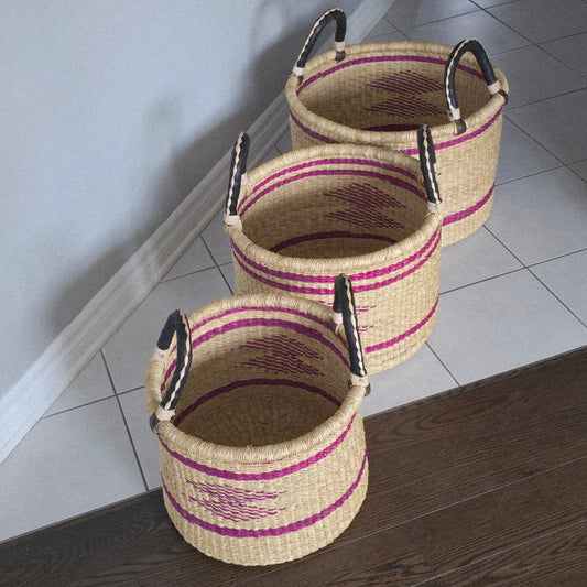Handmade floor storage basket
