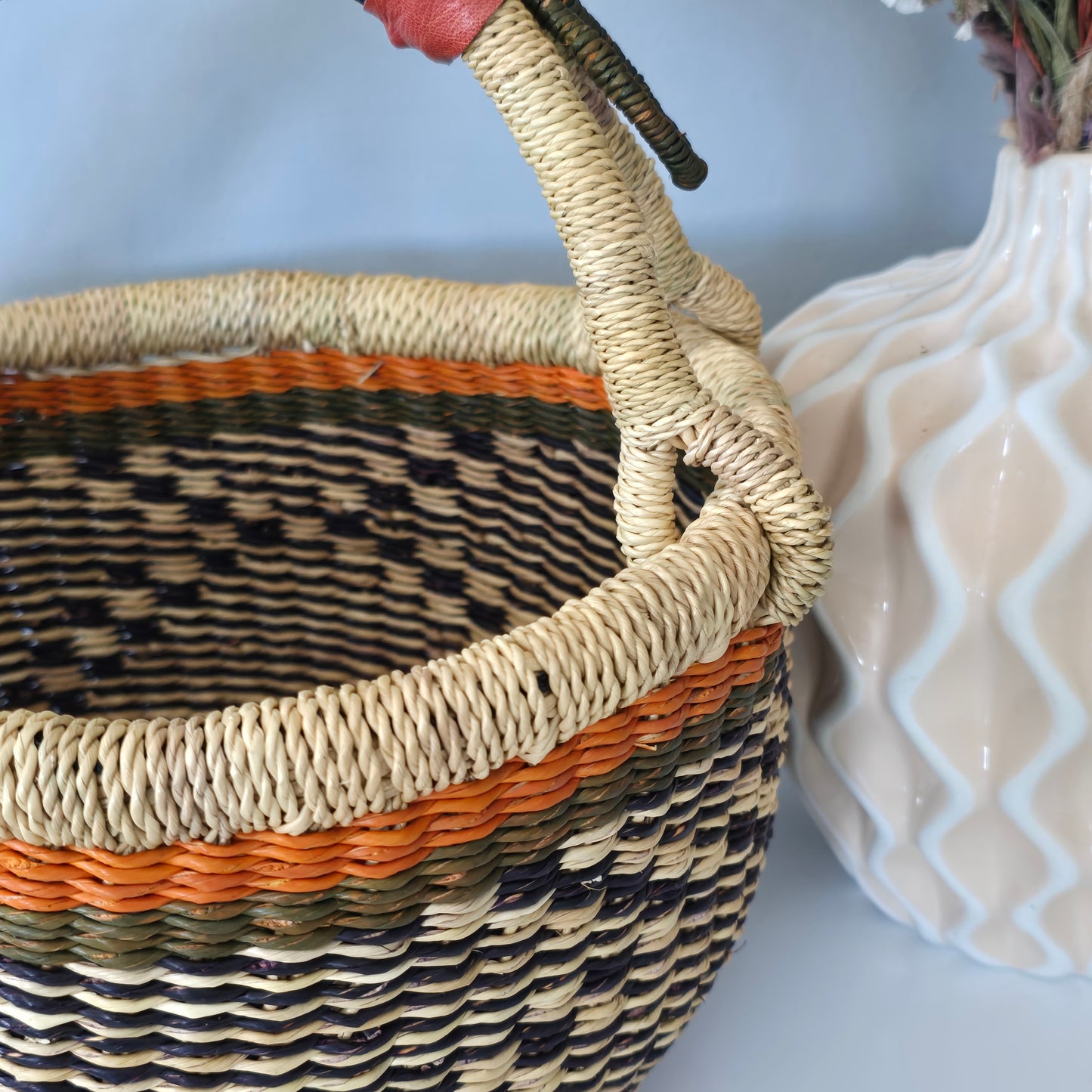 Small Bolga round basket