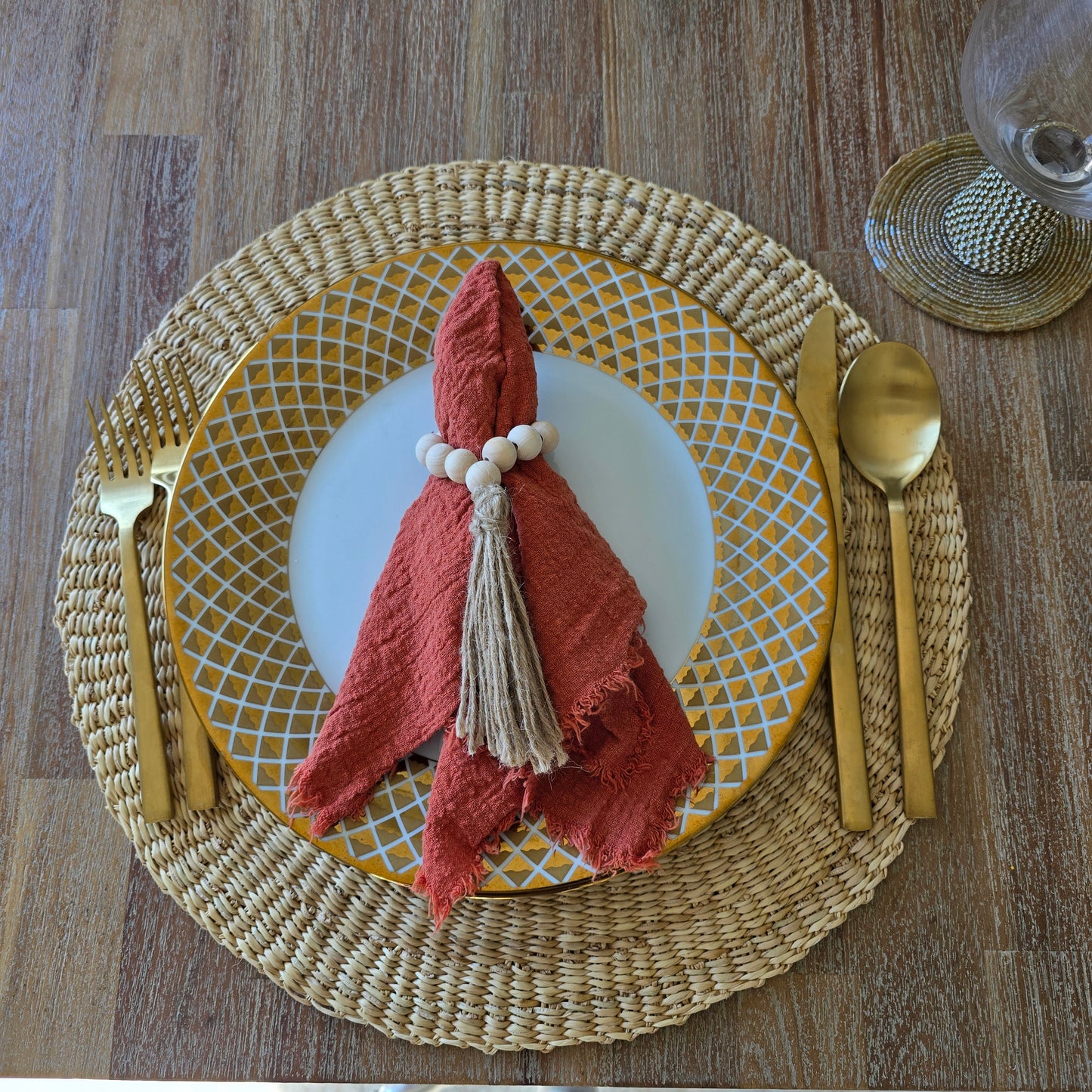 Handmade ghana placemat/ boho table set