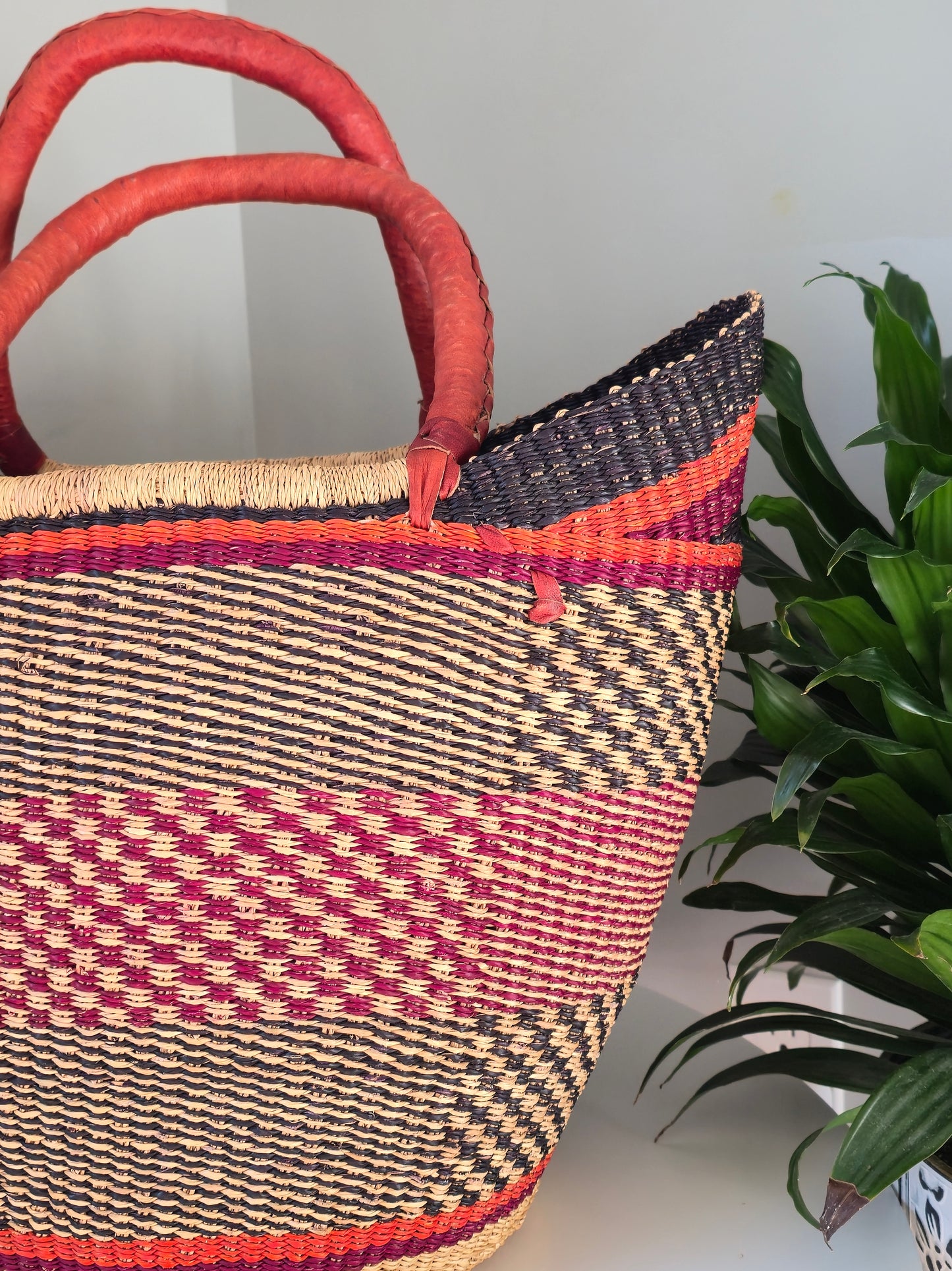 Bolga U shopper basket
