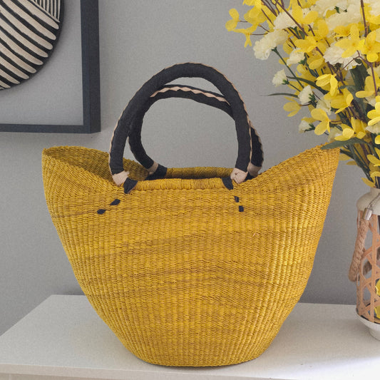 Yellow  U shopper basket
